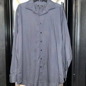 (EUC) MENS DARK GRAY CLAIBORNE DRESS SHIRT SZ XL